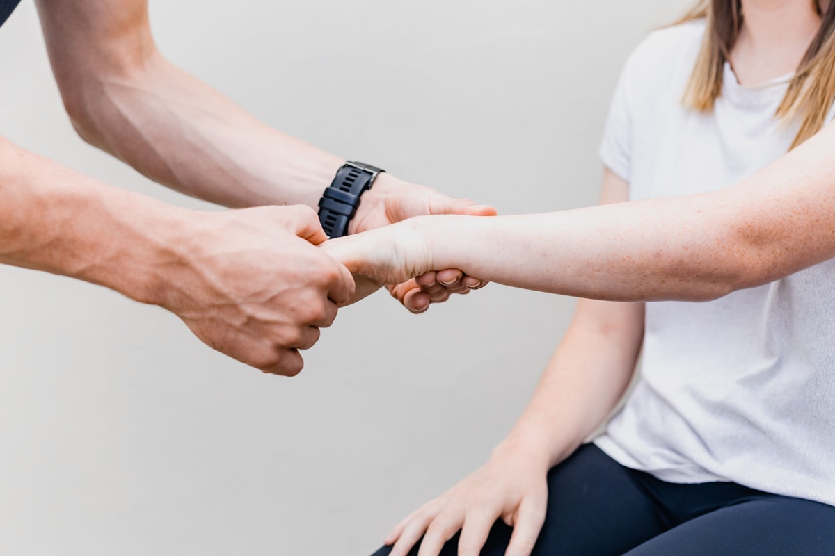 Person integrating movement into daily routine